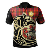 Clan Bain Tartan Polo Shirt Viking Wolf SJ56 Bain Tartan Tartan Polo